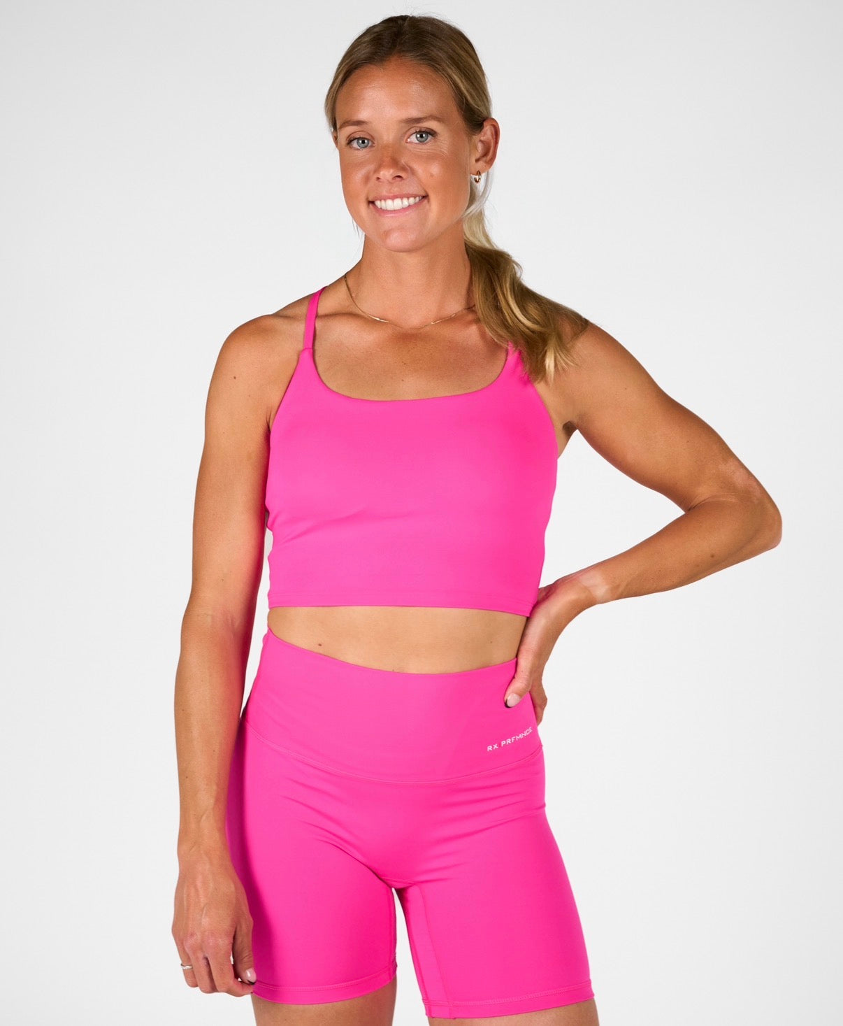 Isabel Crop Top Electric Pink